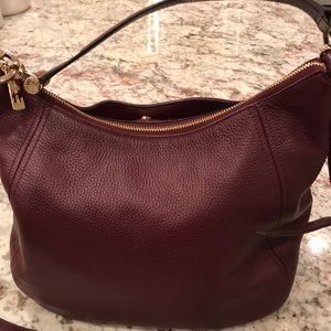 Michael Kors Large Leather Shoulder Bag- Merlot